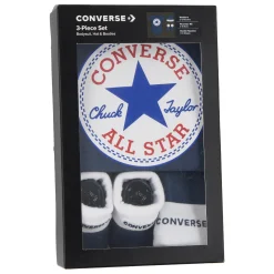 Bonnets, Moufles, Chaussons|Vêtements Naissance*Converse Ensemble body + bonnet + chaussons 0-6 mois de Navy