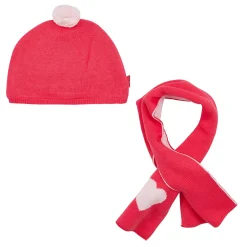 Chapeaux, Bonnets, Écharpes*P'tit bisou Ensemble écharpe + bonnet de Rose