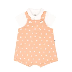 Combinaisons, Salopettes*Petit Bateau Ensemble mixte salopette de Abricot