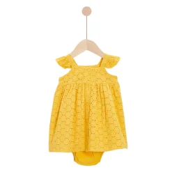 Robes, Jupes*P'tit bisou Ensemble Robe + Bloomer de Jaune soleil