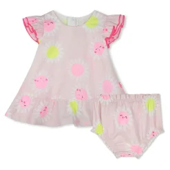 Robes, Jupes*Billieblush Ensemble Robe + bloomer en coton de Rose
