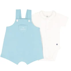 Bodies|Combinaisons, Salopettes*Petit Bateau Ensemble Salopette et body en coton de Aqua