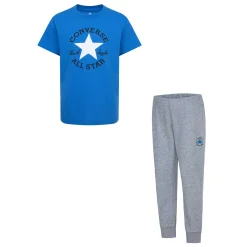 Chaussettes, Chaussons|T-Shirts, Polos, Chemises*Converse Ensemble t-shirt + jogging 36 mois de Bleu / Gris