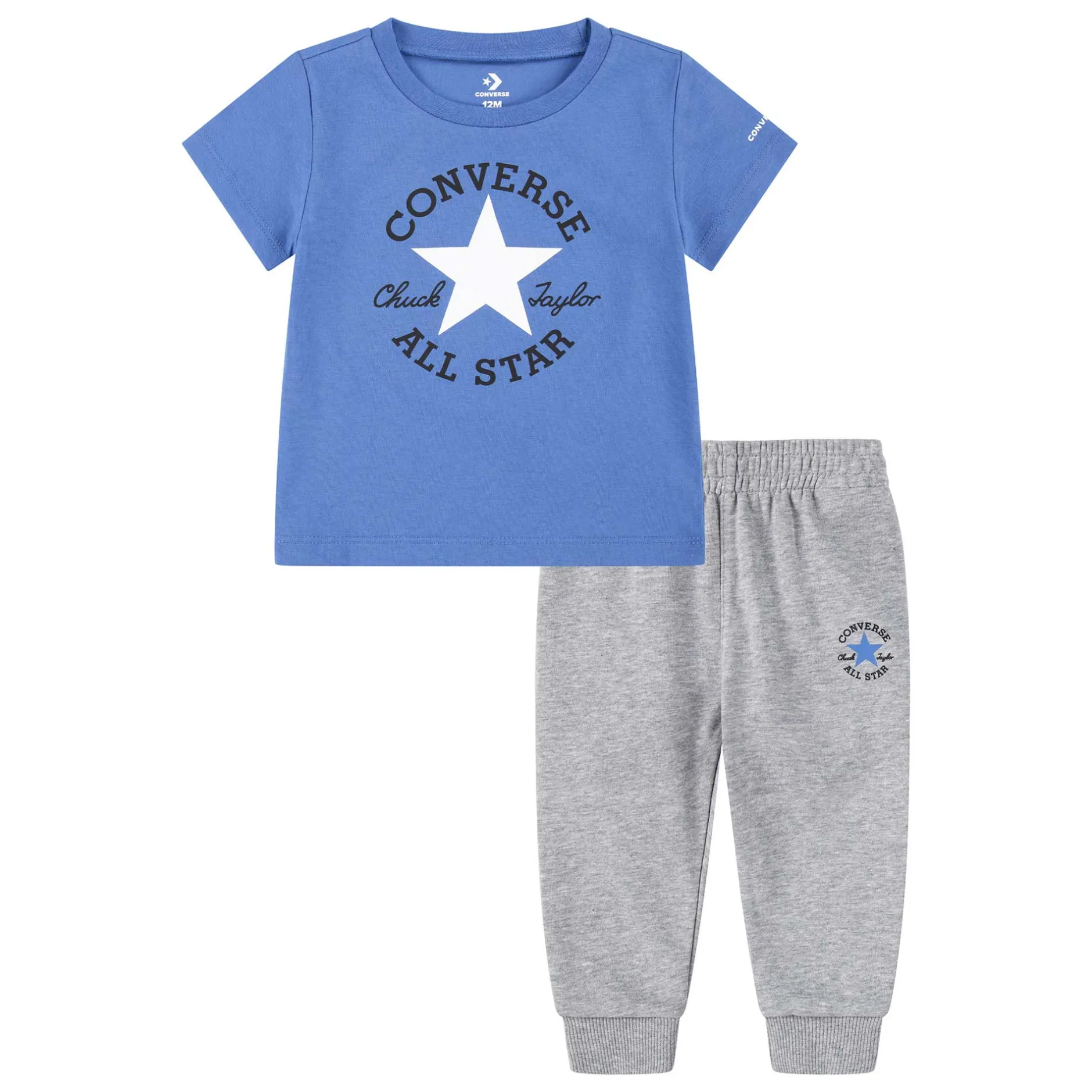T-Shirts, Polos, Chemises|Pantalons, Shorts*Converse Ensemble t-shirt + jogging de Bleu / Gris