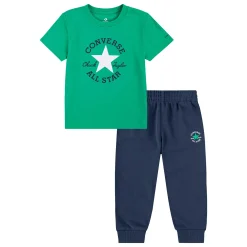 Chaussettes, Chaussons|T-Shirts, Polos, Chemises*Converse Ensemble t-shirt + jogging 36 mois de Vert / Navy