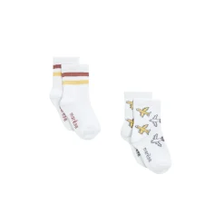 Chaussettes, Chaussons*Marèse Escapade au Soleil Lot 2 Paires de chaussettes de Rayures + Avions