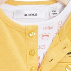 T-Shirts, Blouses, Chemises*Marèse Escapade au Soleil T-shirt manches longues + débardeur de Jaune