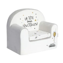 Fauteuils*Little Band Etoiles filantes fauteuil déhoussable et coussin de