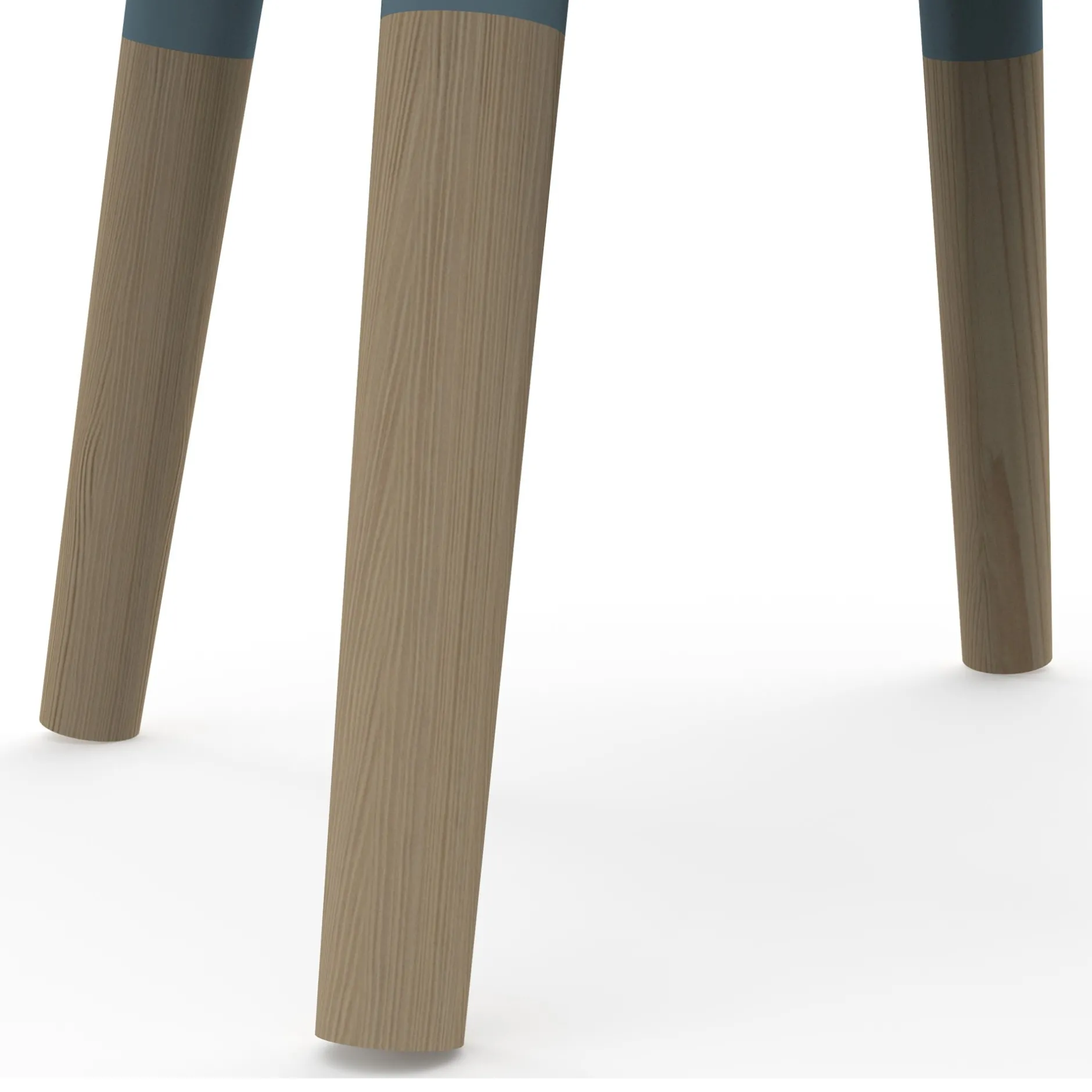 Autres Mobiliers*CBA Meubles Firmiana Set 1 Table + 2 chaises de Bleu Orage / Bois Naturel