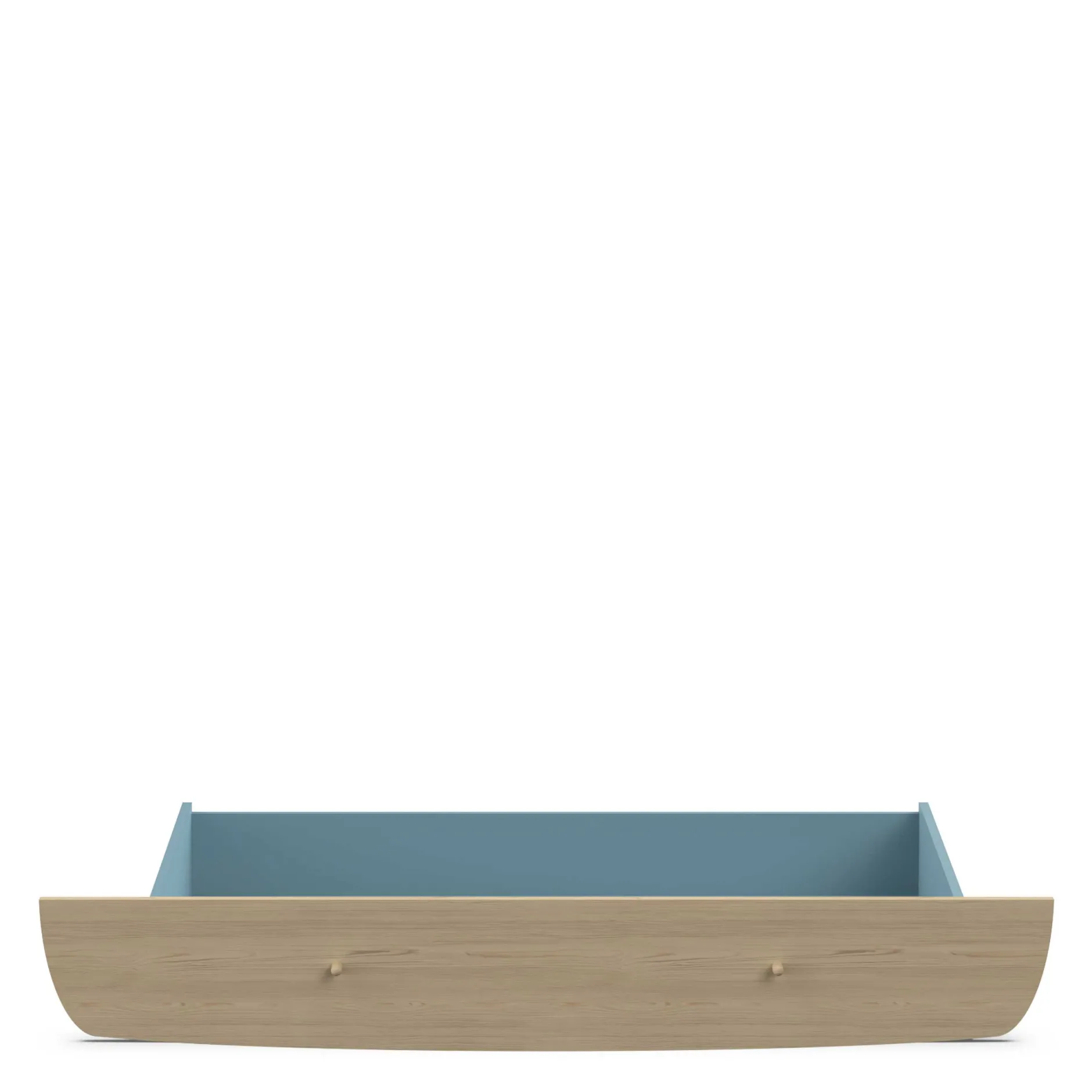 Tiroirs De Lit*CBA Meubles Firmiana Tiroir Lit junior de Bleu Orage / Bois Naturel