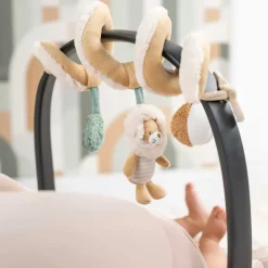 Peluches À Accrocher*Nattou Flo, Ernest & Oli Spirale d'activités de Lion Ernest Brun