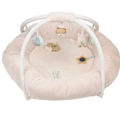 Tapis D'Éveil*Nattou Flo, Ernest & Oli Tapis pouf d'éveil avec arches de Beige