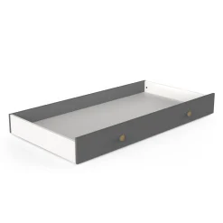 Tiroirs De Lit*CBA Meubles Gabin Tiroir de lit 70 x 140 cm de Blanc perle / Gris graphite