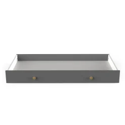 Tiroirs De Lit*CBA Meubles Gabin Tiroir de lit 70 x 140 cm de Blanc perle / Gris graphite