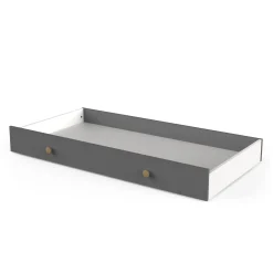 Tiroirs De Lit*CBA Meubles Gabin Tiroir de lit 70 x 140 cm de Blanc perle / Gris graphite