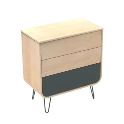 Commodes*Sauthon Original Galopin Commode pied fil de Gris volcan