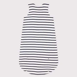 Gigoteuses & Nids D'Ange*Petit Bateau Gigoteuse en coton à rayures Tog 2 de Blanc Marshmallow / Bleu Smoking