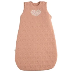 Gigoteuses & Nids D'Ange*Sauthon Baby Déco Gigoteuse ouatinée Petit Cœur 0-6 mois de Vieux Rose