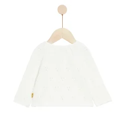 Gilets, Pulls, Cardigans*P'tit bisou Golden Winter Cardigan en tricot 6 mois de Ecru Peluche