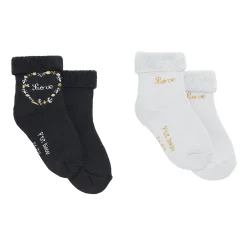 Chaussettes, Collants, Chaussons*P'tit bisou Golden Winter Lot de 2 chaussettes de Love Place