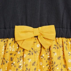 Robes, Jupes*P'tit bisou Golden Winter Robe manches longues bi-matière de Print Clairière