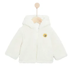 Vestes, Manteaux, Pilotes*P'tit bisou Golden Winter Veste à capuche en fourrure 1 mois de Ecru Peluche
