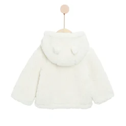 Vestes, Manteaux, Pilotes*P'tit bisou Golden Winter Veste à capuche en fourrure 1 mois de Ecru Peluche