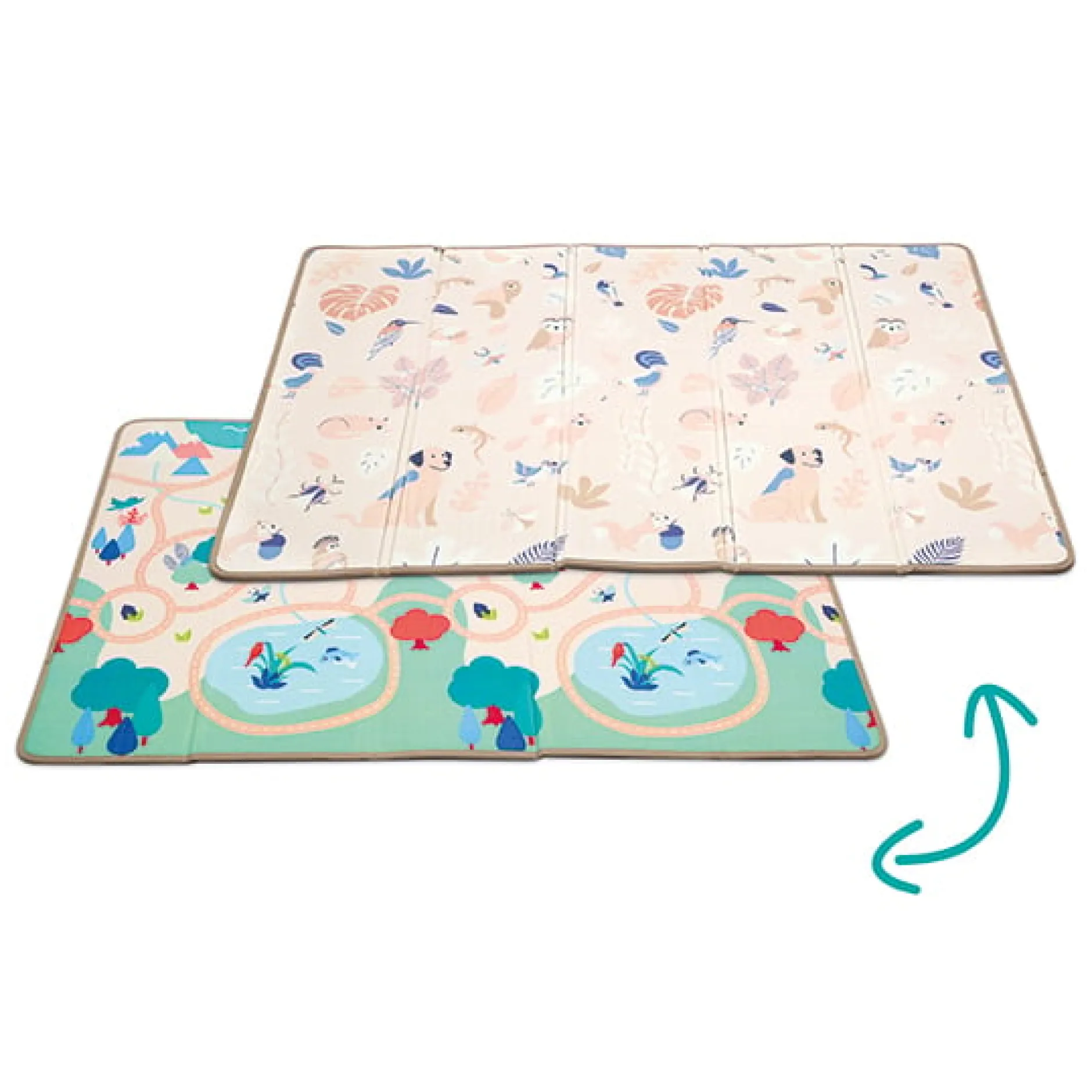 Tapis D'Éveil*Ludi Grand Tapis reversible de