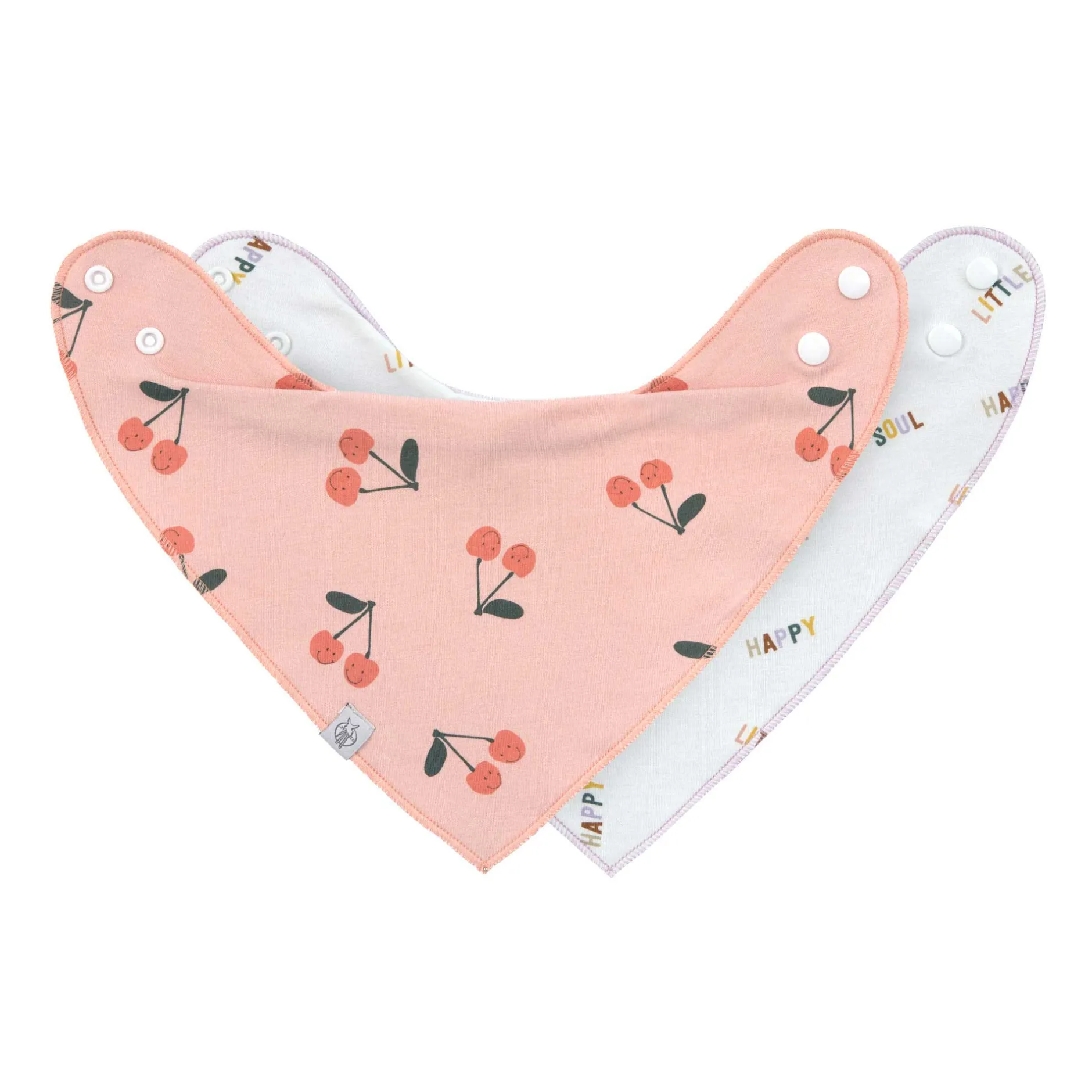 Bavoirs*Lässig Happy Fruits Lot de 2 bandanas col bénitier de Cerise