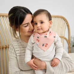 Bavoirs*Lässig Happy Fruits Lot de 2 bandanas col bénitier de Cerise