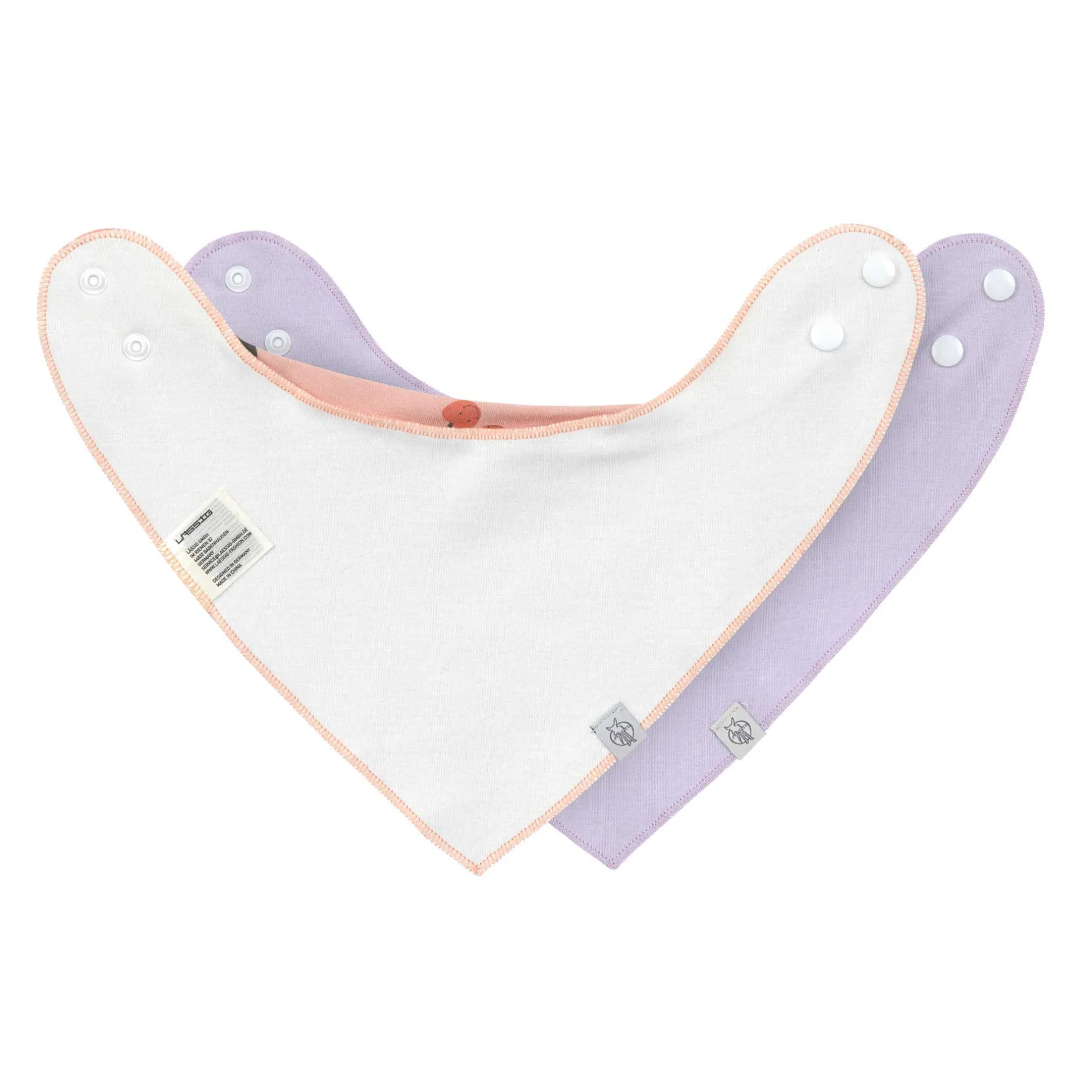 Bavoirs*Lässig Happy Fruits Lot de 2 bandanas col bénitier de Cerise