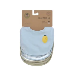 Bavoirs*Lässig Happy Fruits Lot de 5 bavoirs imperméables 3-18 mois de Citron