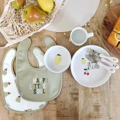 Bavoirs*Lässig Happy Fruits Lot de 5 bavoirs imperméables 3-18 mois de Citron