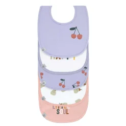Bavoirs*Lässig Happy Fruits Lot de 5 bavoirs imperméables 3-18 mois de Cerise