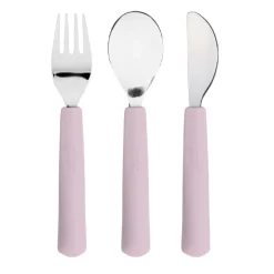 Couverts*Lässig Happy Rascals Couverts en silicone 3 pièces de Cœur