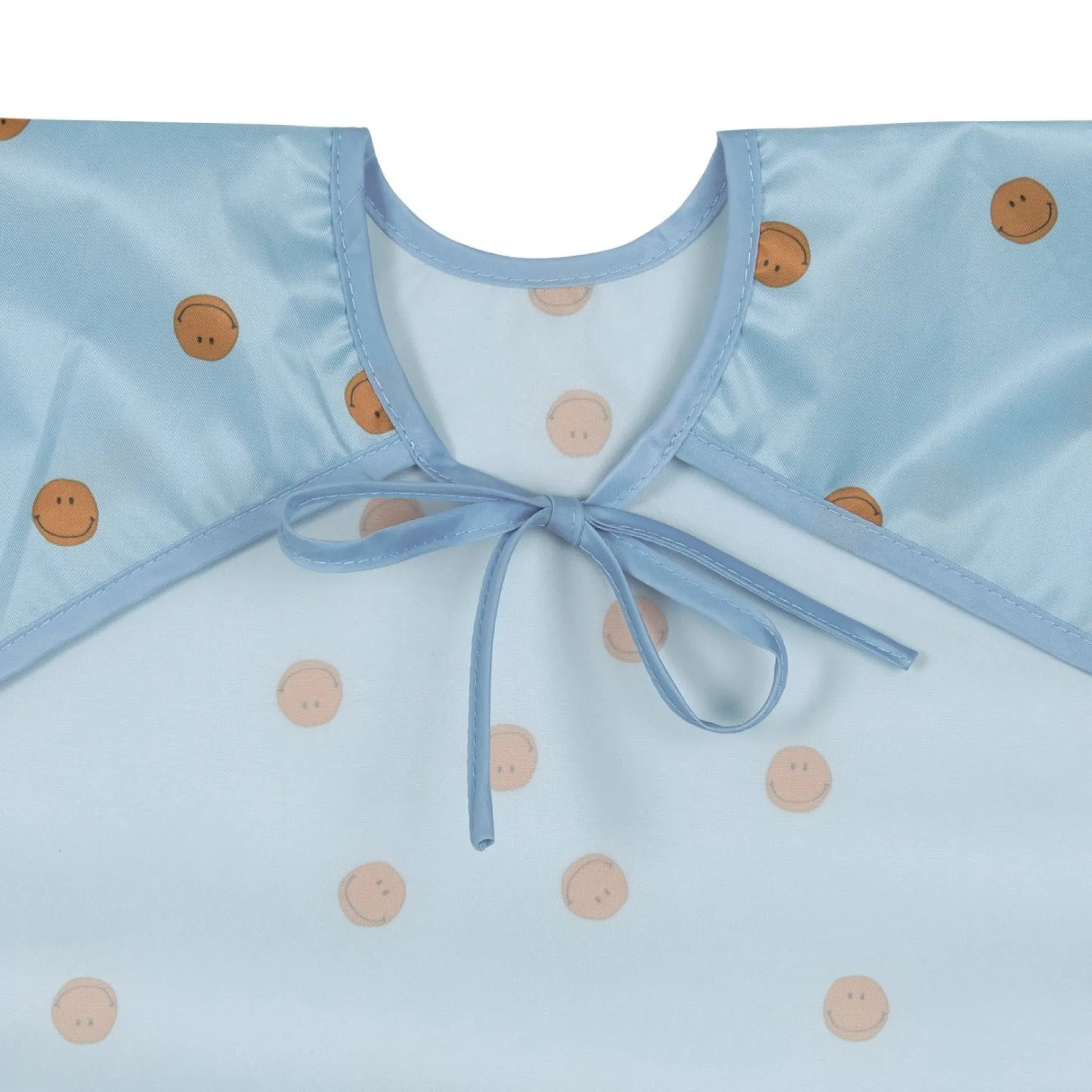 Bavoirs*Lässig Happy Rascals Lot de 2 Bavoirs manches longes avec poche de Smile Bleu