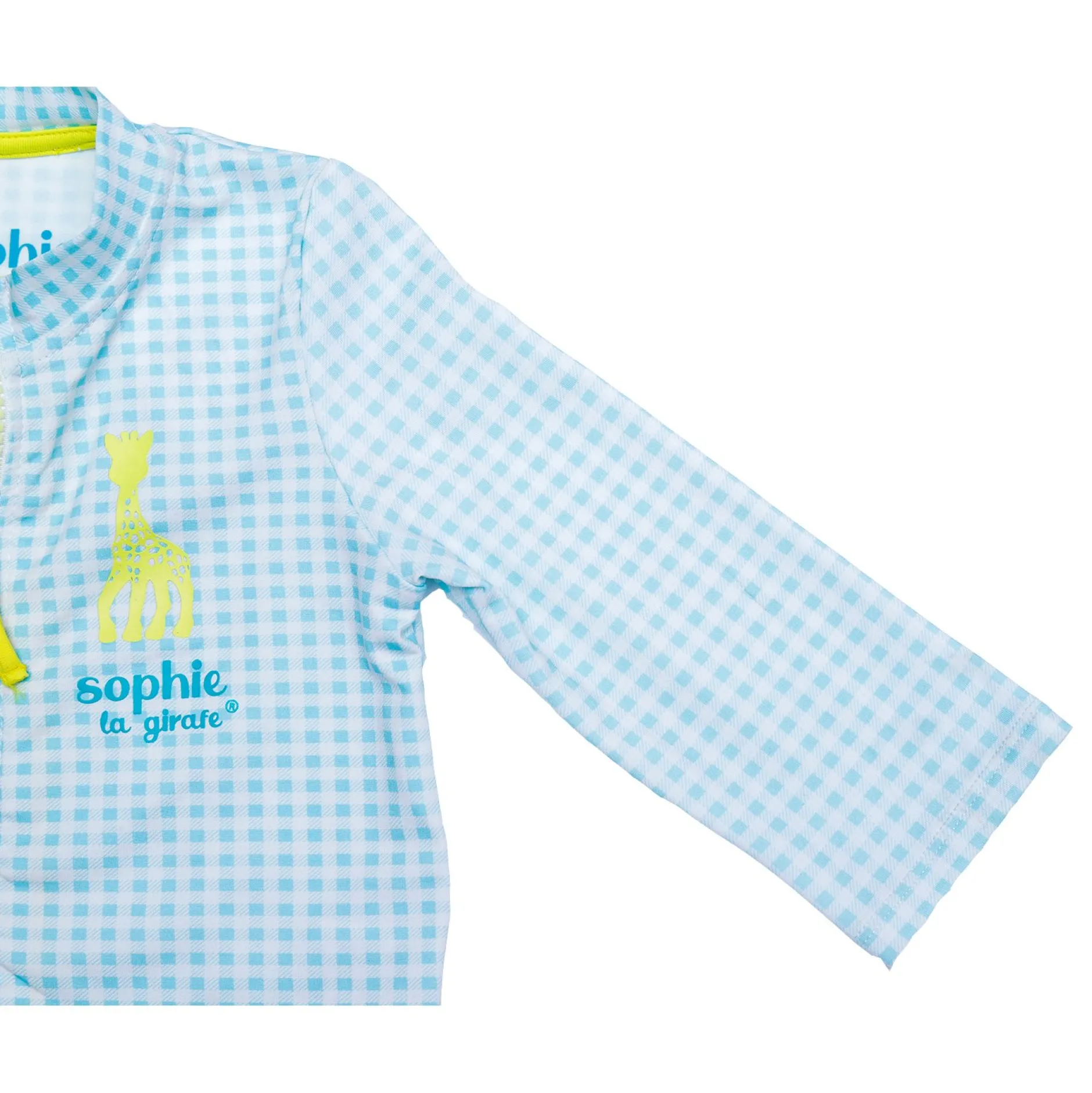 Maillots De Bain Bébé*Les Petits Protégés Haut manches longues à zippe Sophie la Girafe de Menthe
