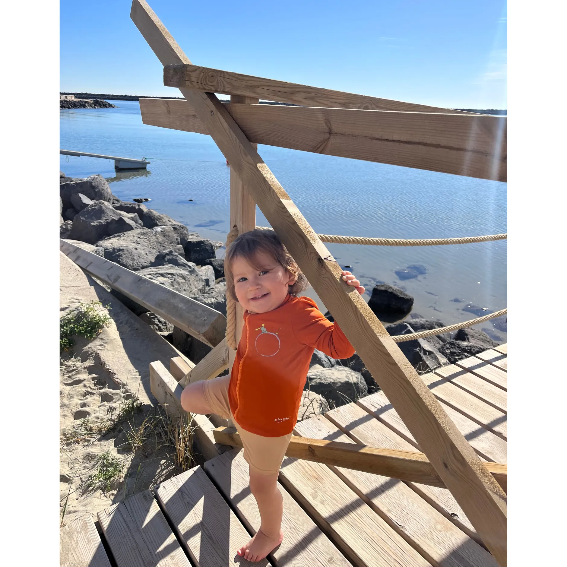 Maillots De Bain Bébé*Les Petits Protégés Haut manches longues à zippe Le Petit Prince de Pêche