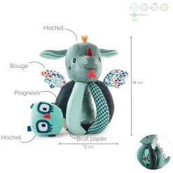 Hochets*Lilliputiens Hochet à poignées de Joe le dragon