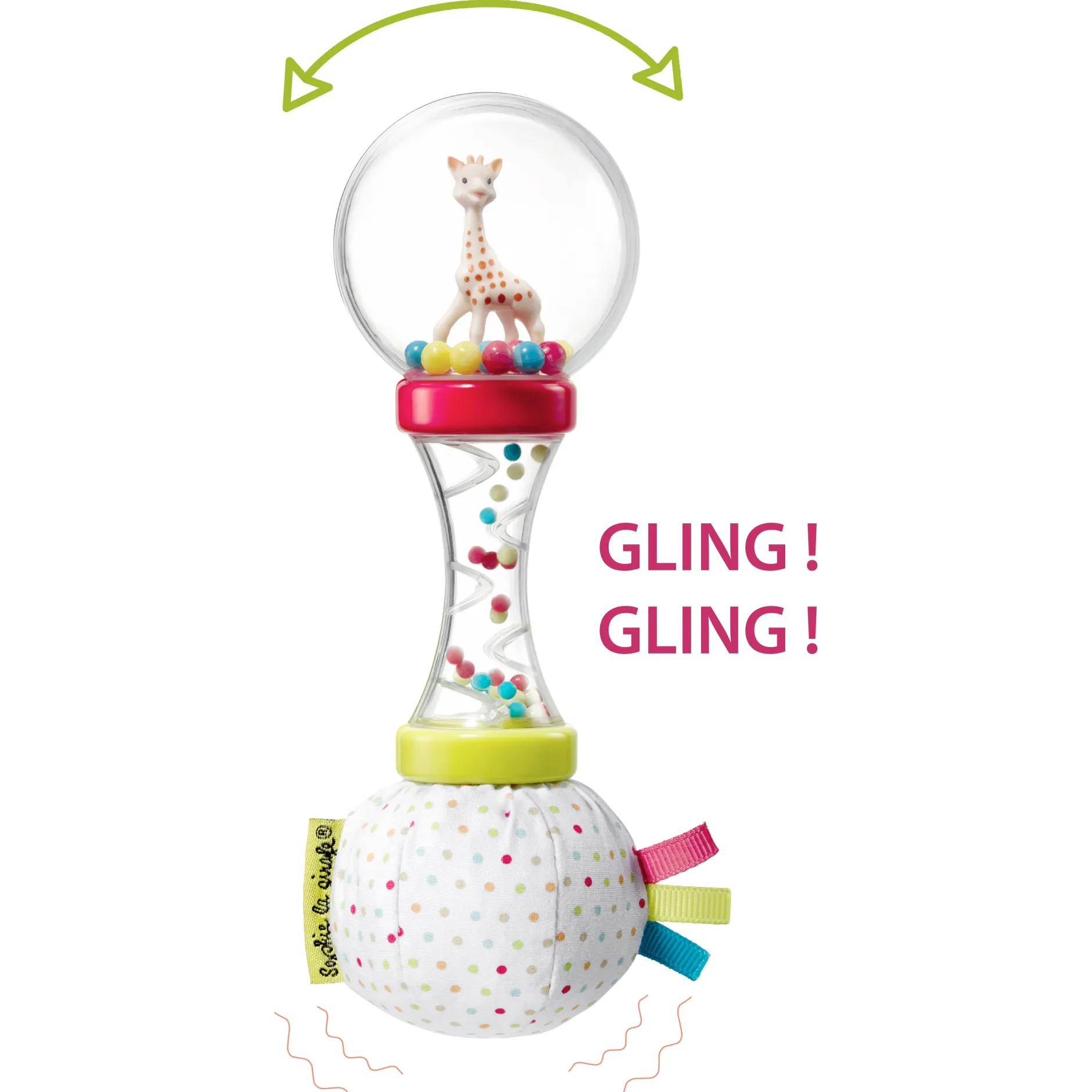 Hochets*Sophie La Girafe® Hochet double matière soft maracas de