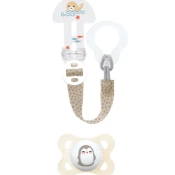 Sucettes*Mam Kit Sucette & Attache silicone Aléatoire 2 - 6 mois de