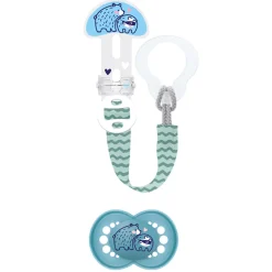 Sucettes*Mam Kit Sucette & Attache silicone Aléatoire 6 mois + de