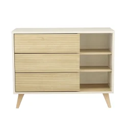 Commodes*Sauthon Baby's Sweet Home Kronos Commode 3 tiroirs 3 niches de Blanc Neige