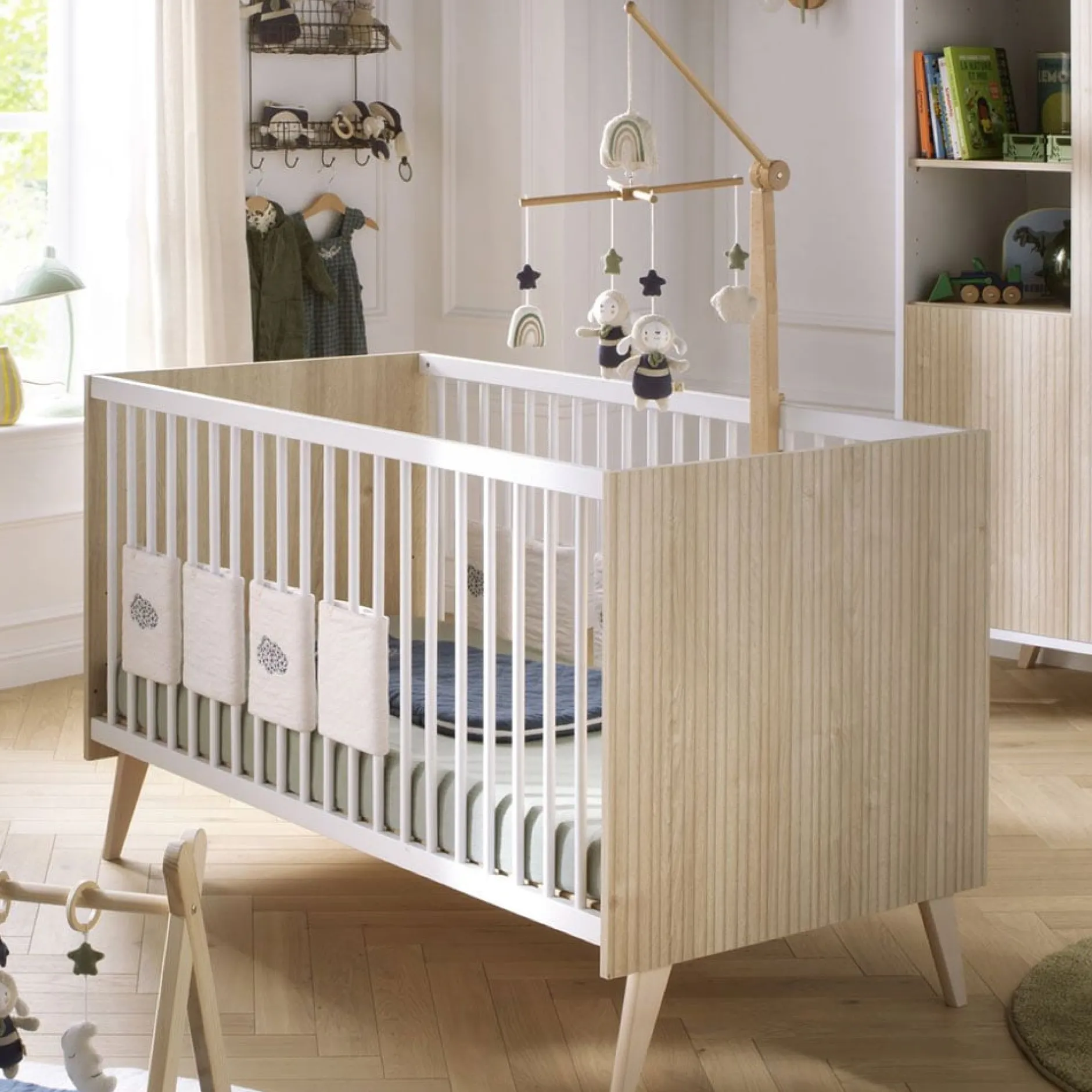 Lits 70X140 Évolutifs*Sauthon Baby's Sweet Home Kronos Lit évolutif 70 x 140 cm de Chêne strié sépia