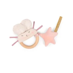 Hochets*Moulin Roty La Petite École de Danse Hochet Bois Souris de Rose