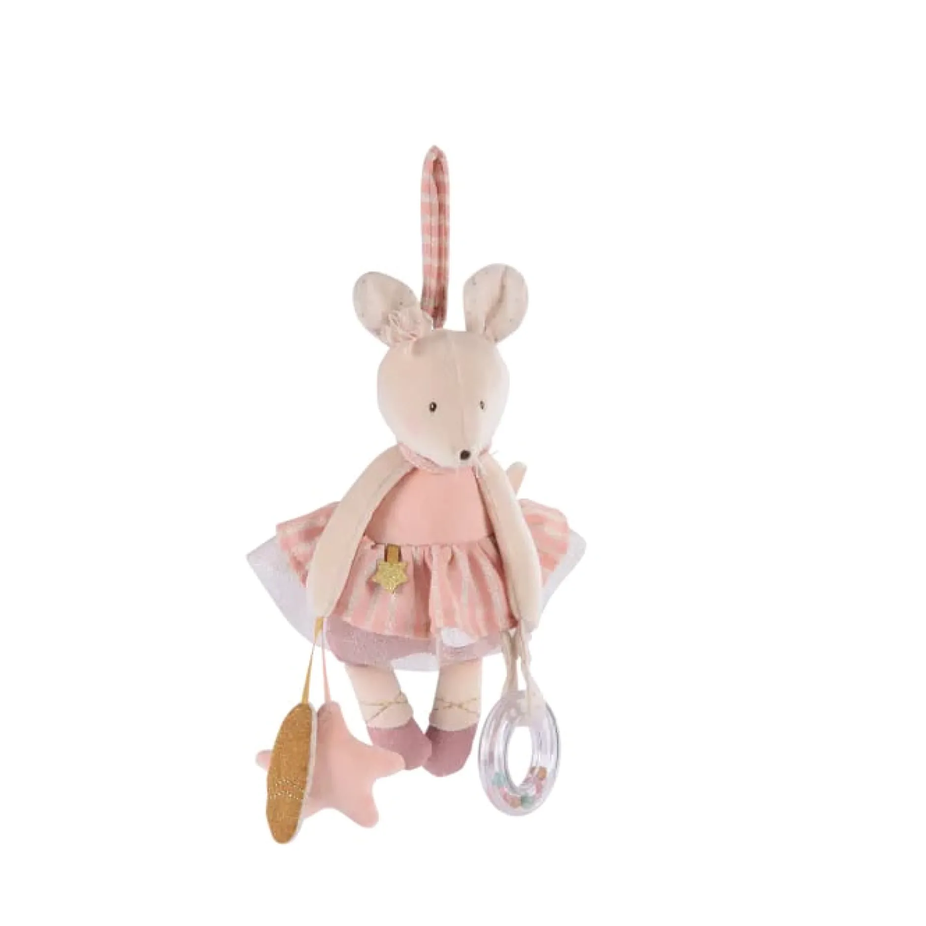 Peluches À Accrocher|Jouets D'Activités*Moulin Roty La Petite École de Danse Peluche d'Activités à Suspendre Souris de Rose