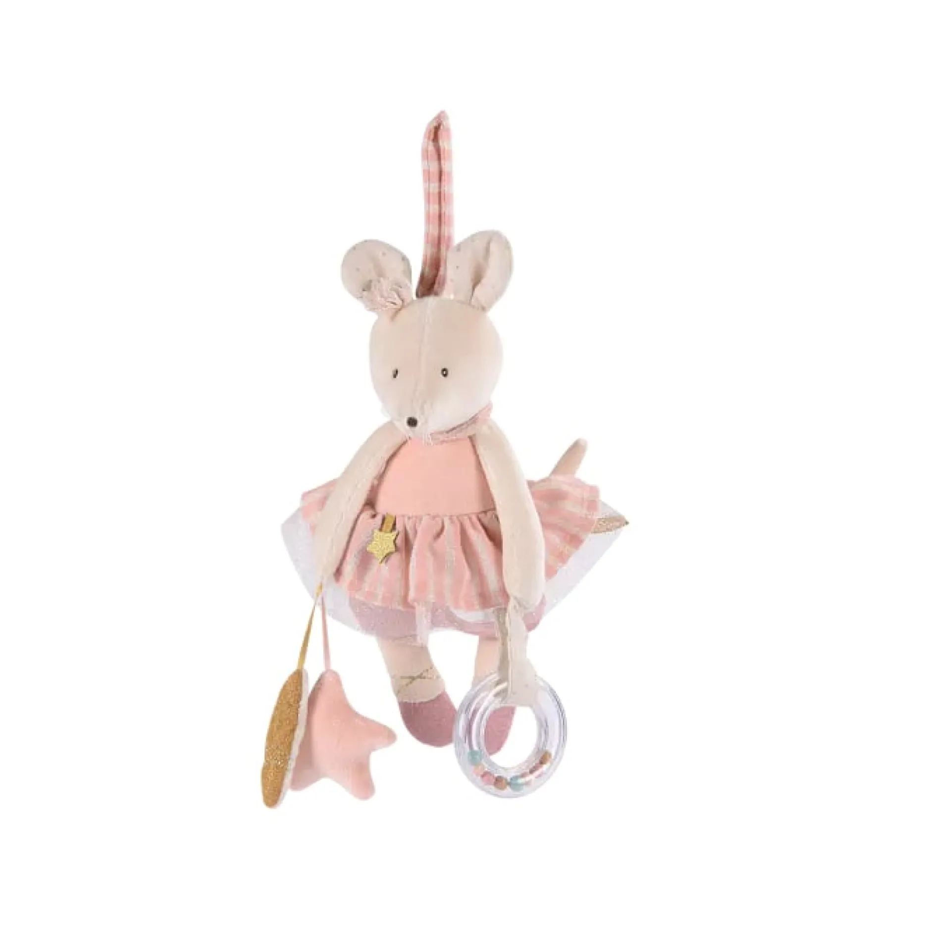 Peluches À Accrocher|Jouets D'Activités*Moulin Roty La Petite École de Danse Peluche d'Activités à Suspendre Souris de Rose