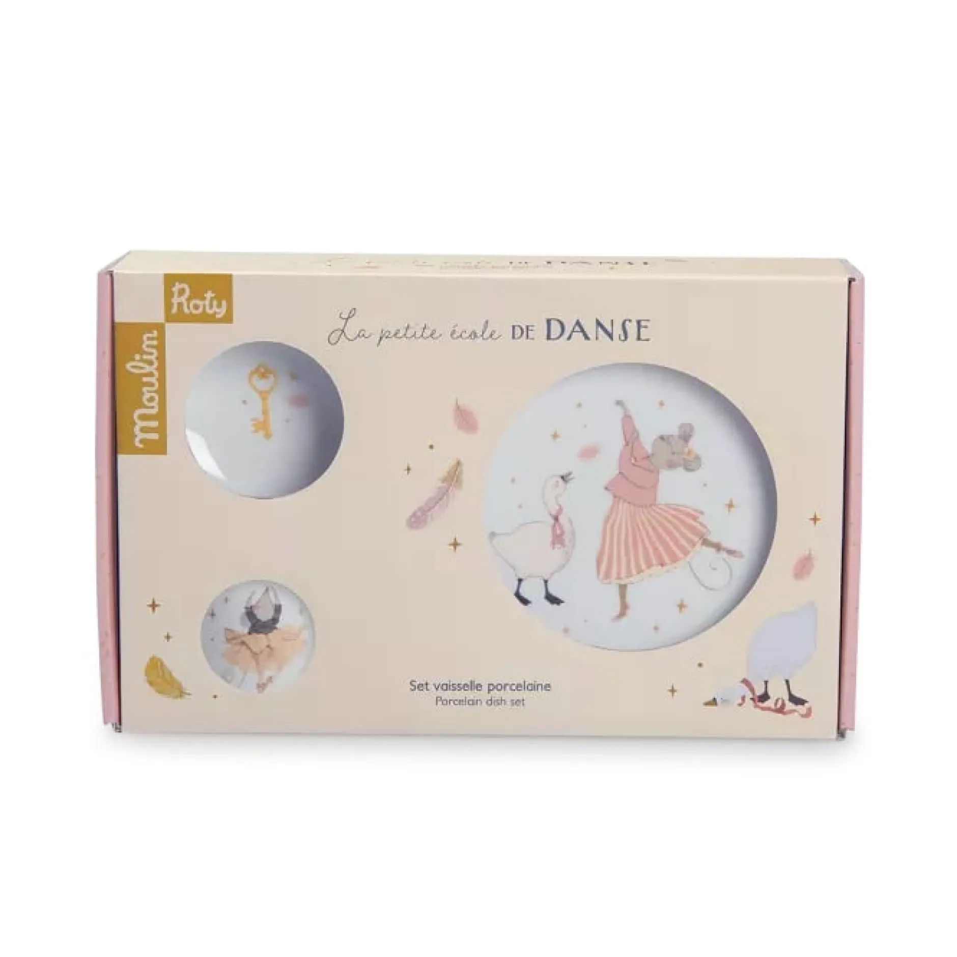 Coffrets*Moulin Roty La Petite École de Danse Set Vaisselle de Rose