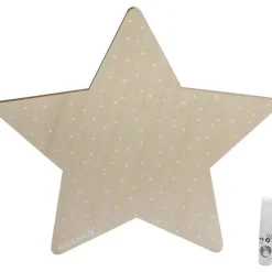 Lampes*Baby Art Lampe Étoile avec empreinte de Bois