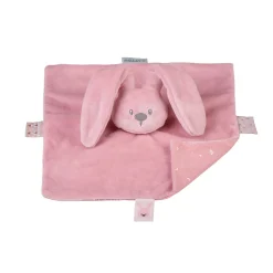 Doudous*Nattou Lapidou doudou lapin à motifs - Glow in the dark de Vieux rose